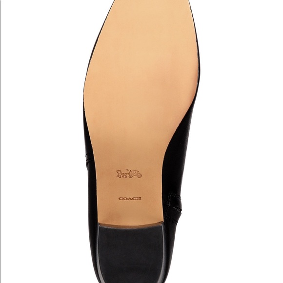 Coach Black Leather C Chain Booties. NEW - Picture 4 of 5